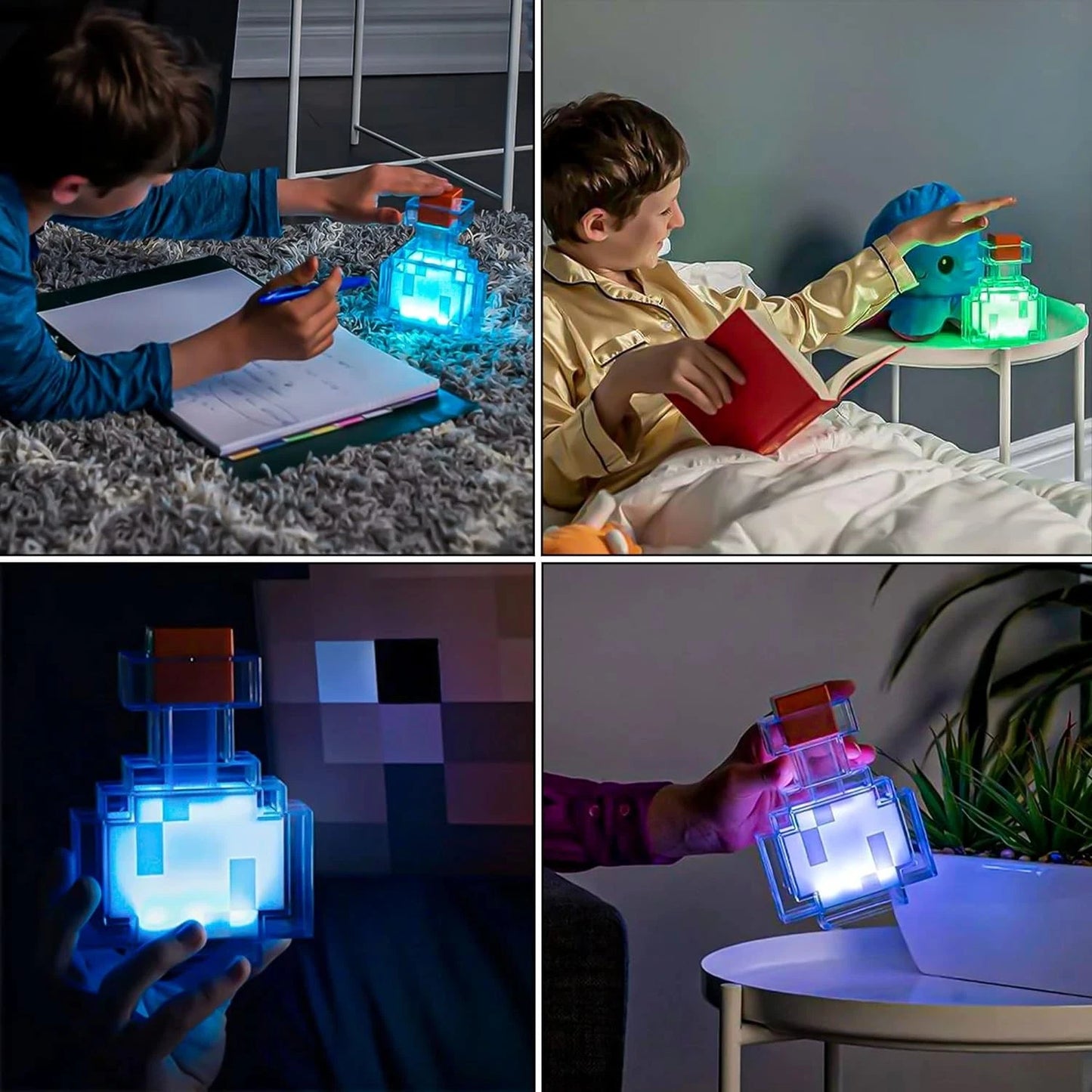 Minecraft Potion Bottle LED Lamp | Color-Changing (8 colors)