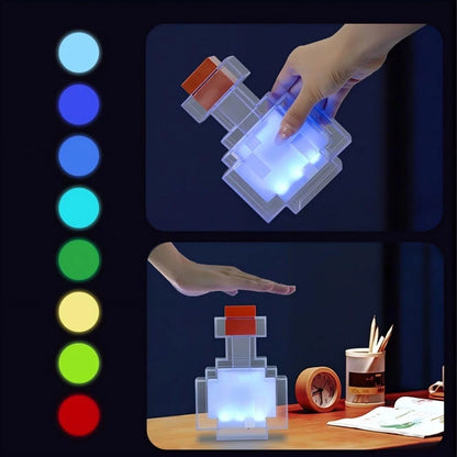Minecraft Potion Bottle LED Lamp | Color-Changing (8 colors)